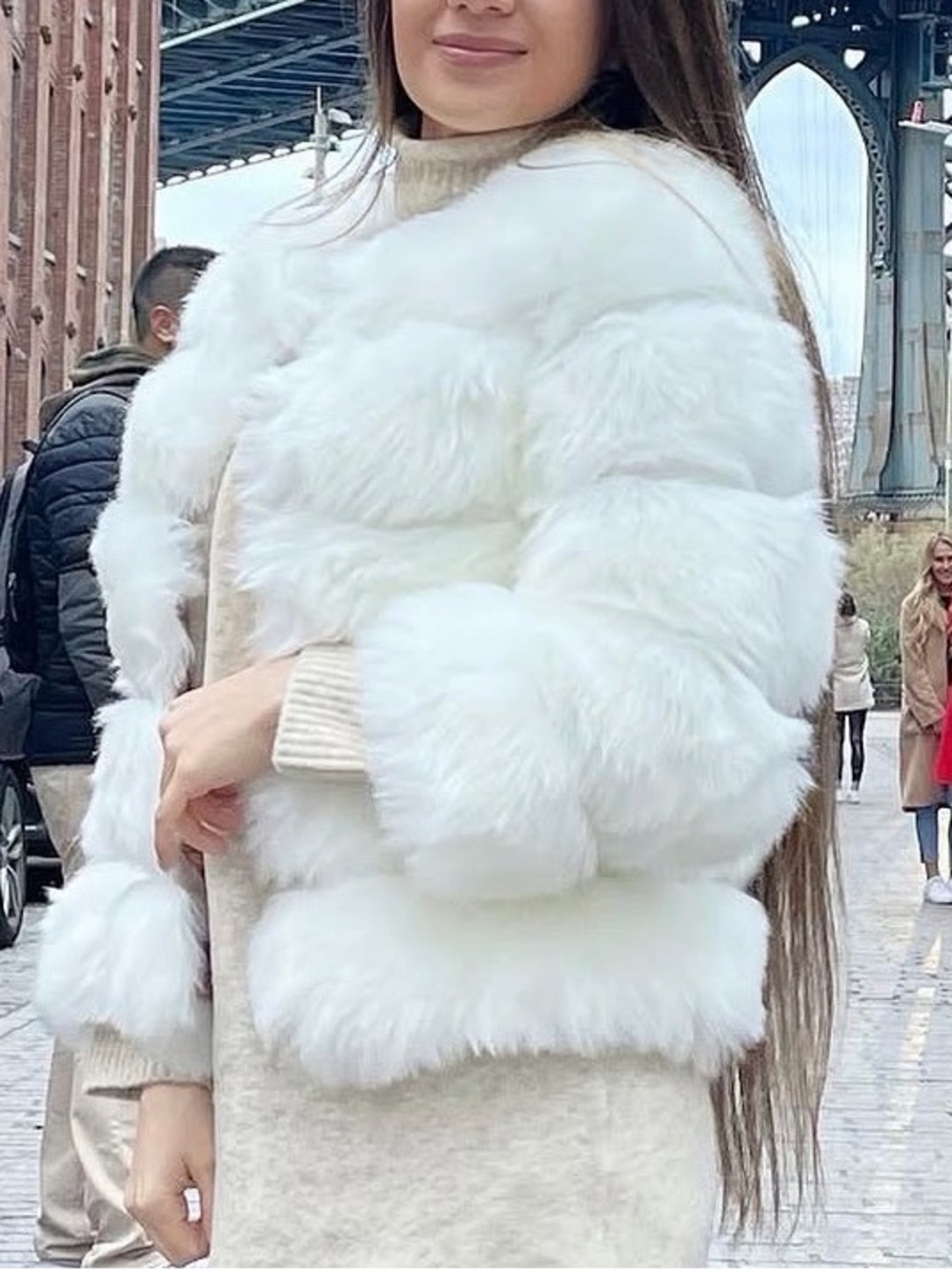 Prince White Faux Fur Teddy Jacket - Plush Cropped Coat